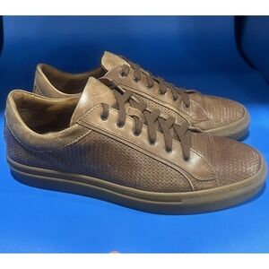 Aquatalia Men's Brown Leather Casual Sneaker Shoes - Size 11.5